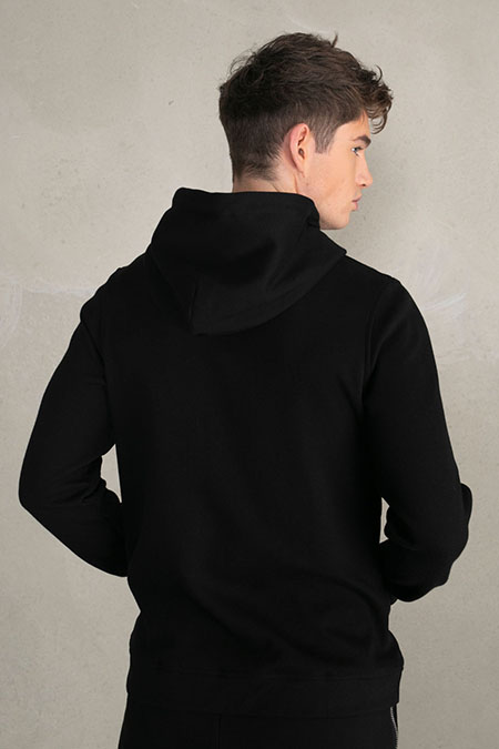 BALR. Q-Series Straight Zip Thru Hoodie | BLACK | MEN