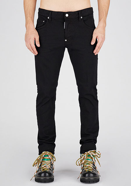 DSQUARED2 GARMENT DYED SKATER JEANS | 900BLACK