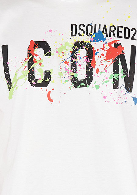 DSQUARED2 ICON SPLASH SS TEE | 100WHITE