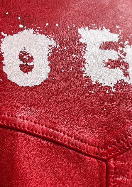 ONEMADE LAM LEATHER HAND PAINTED W-RIDERS | RED