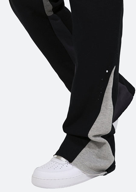 mnml CONTRAST BOOTCUT SWEATPANTS | BLACK