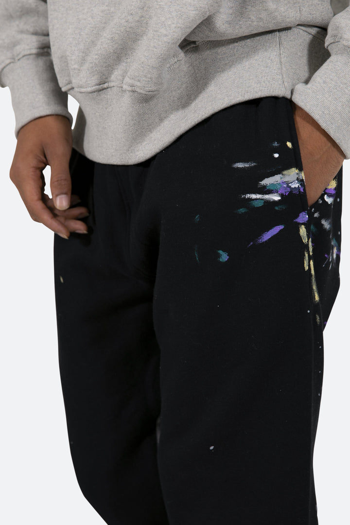 mnml CONTRAST BOOTCUT SWEATPANTS | BLACK