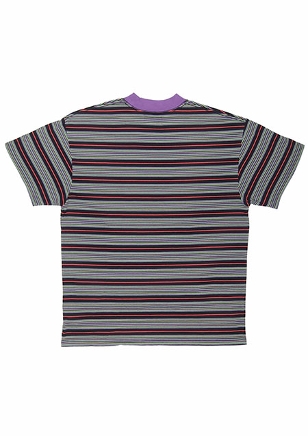 M / multi border t-shirts | purple