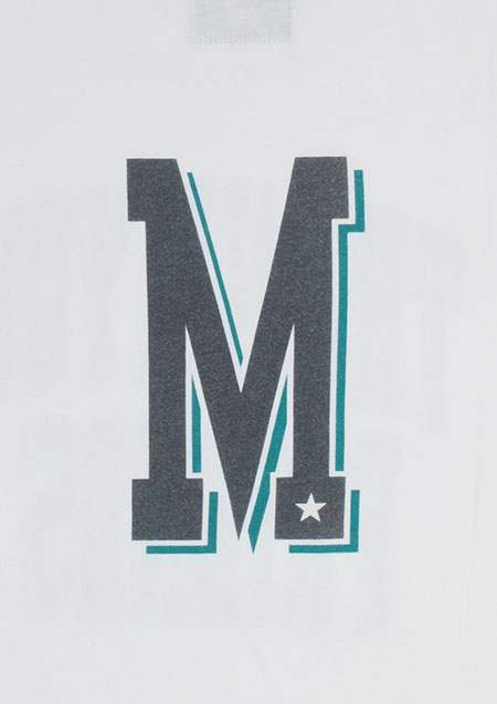 M / vintage style t-shirts（college&logo） | white