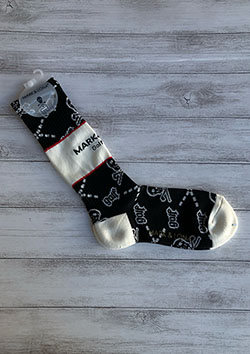 MARK&LONA Ruler lined Socks Regular | BLACK | MEN