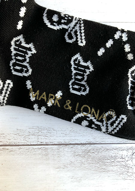 MARK&LONA Ruler lined Socks Regular | BLACK | MEN
