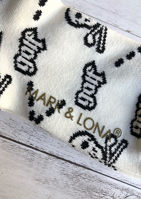 MARK&LONA Ruler lined Socks Regular | WHITE |  MEN