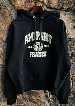 AMI PARIS PULLOVER HOODIE | BLACK