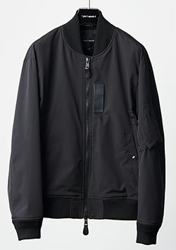 1PIU1UGUALE3 STRETCH NYLON FABRIC MA-1 FLIGHT JACKET LIGHT VER. | 99BLACK