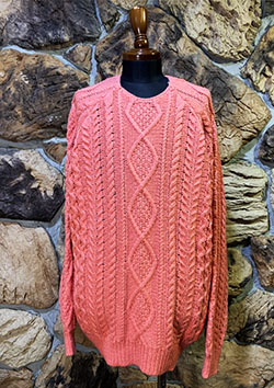 FOG ESSENTIALS 22FW CABLE KNIT CREW NECK | CORAL