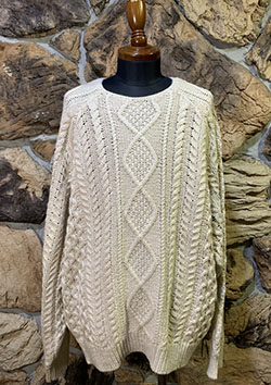 FOG ESSENTIALS 22FW CABLE KNIT CREW NECK | EGG SHELL