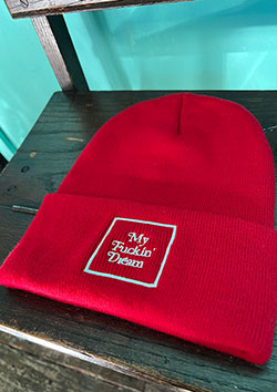 M knit cap square MFD | red