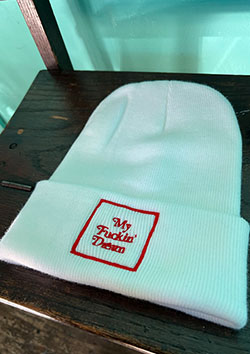 M knit cap square MFD | white