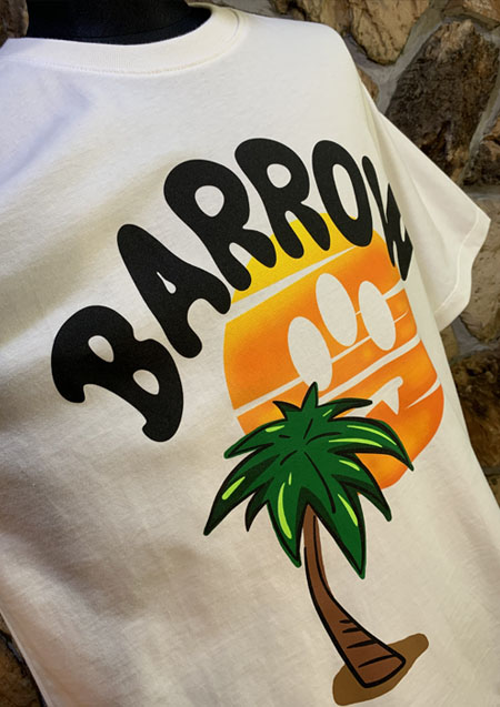 BARROW SUNSET PALME JERSEY T-SHIRT UNISEX | 002WHITE