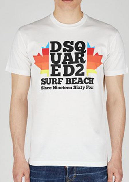 DSQUARED2 SURF BEACH TEE | 100WHITE