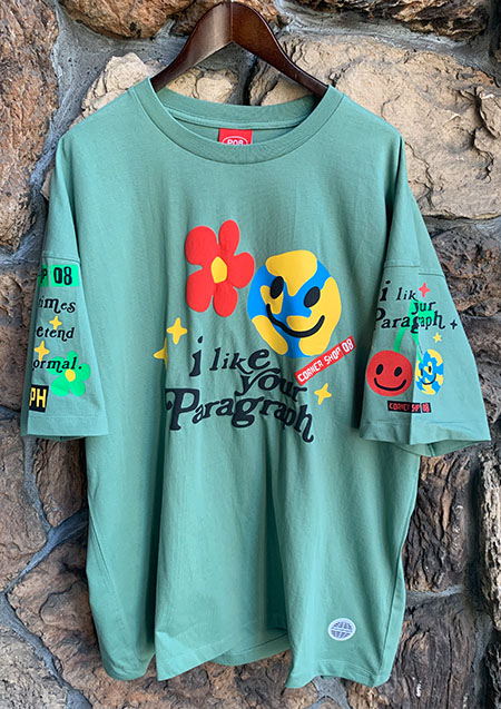 PARAGRAPH SMILE EARTH TEE | GREEN