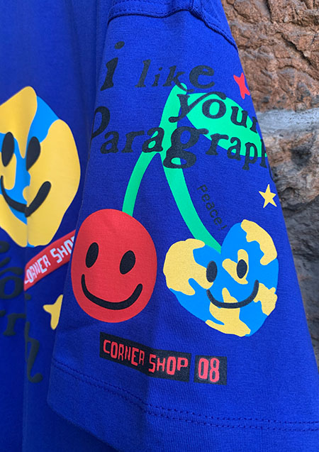 PARAGRAPH SMILE EARTH TEE | BLUE