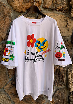 Paragraph★SMILE HAPPY T-SHIRT★パラグラフ wh