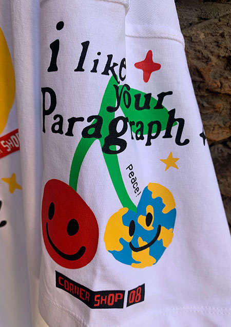 PARAGRAPH SMILE EARTH TEE | WHITE