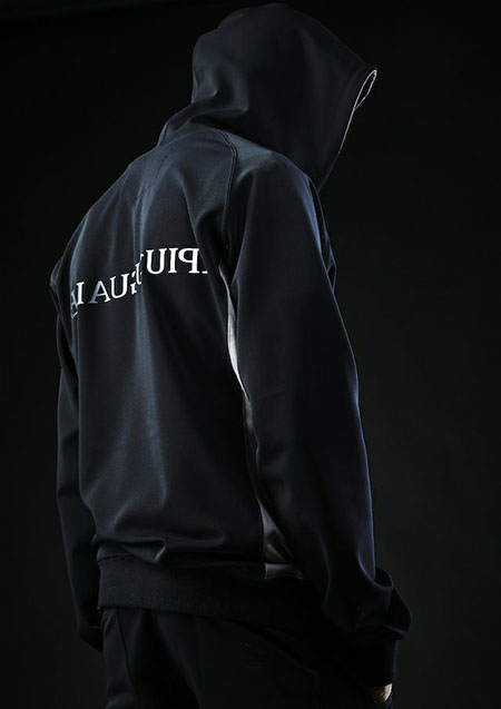 1PIU1UGUALE3 SPORTS HYPER JERSE BLACK PARKA