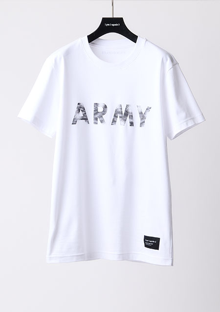 1PIU1UGUALE3 BLACK MILITARY SUPIMA PREMIUM SMOOTH VINTAGE LOGO ARMY T-sh | 10/99 WHITE/BLACK
