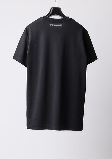 1PIU1UGUALE3 BLACK MILITARY SUPIMA PREMIUM SMOOTH VINTAGE LOGO ARMY T-sh | 99/10BLACK/WHITE