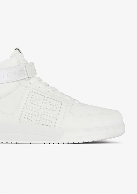 GIVENCHY G4 HIGH-TOP SNEAKERS | 100-WHITE