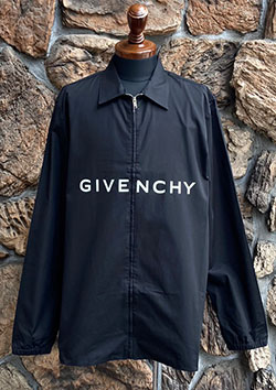 GIVENCHY  LOGO ZIP L/S SHIRTS | 001BLACK