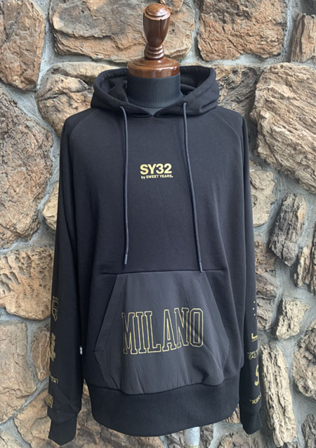 SY-32 TETURE MIX P/O HOODIE | BLACKxGOLD