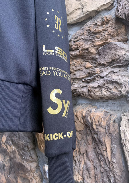 SY-32 TETURE MIX P/O HOODIE | BLACKxGOLD