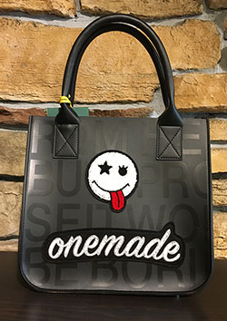 ONEMADE ECO LEATHER AIR TOTE WAPPEN CUSTOM | BLACK