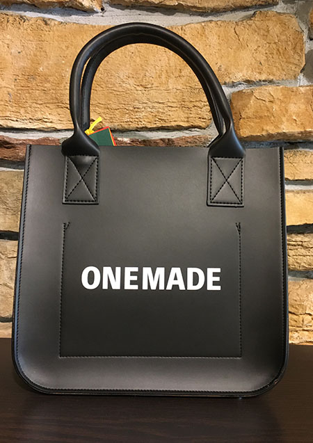 ONEMADE ECO LEATHER AIR TOTE HAND PAINT CUSTOM | BLACK