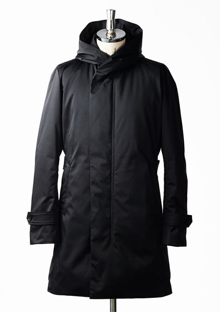 AKM WRAP HOODED DOWN COAT | 99BLACK