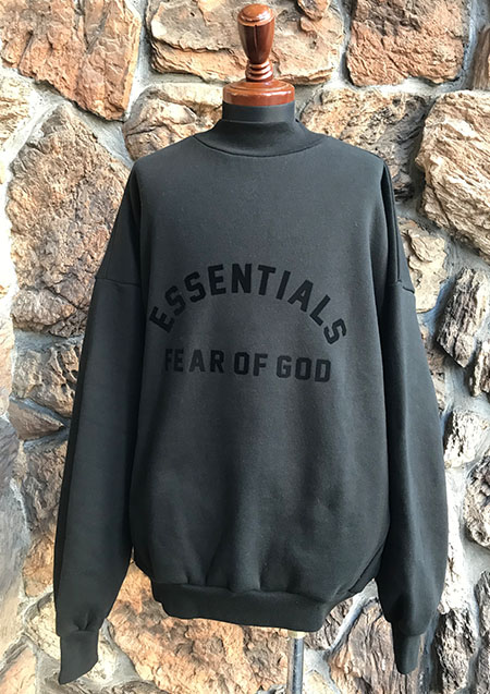 FOG ESSENTIALS 23SS TBC CREW SWEAT SHIRTS | BLACK