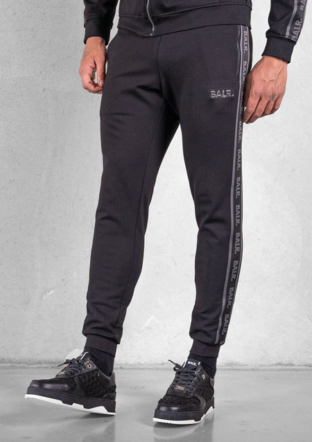 BALR. Q-TAPE SLIM CLASSIC SWEATPANTS | JET BLACK