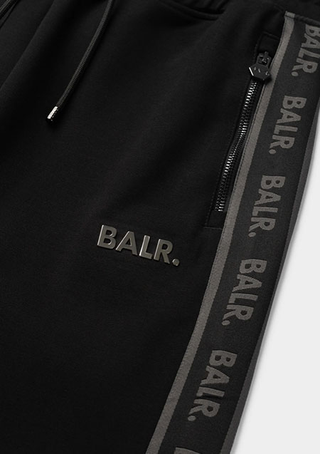 BALR. Q-TAPE SLIM CLASSIC SWEATPANTS | JET BLACK