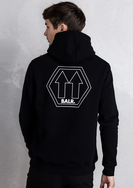 BALR. Olaf Straight Arrow Hoodie | Jet Black