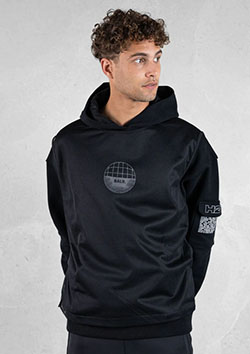 BALR. Joey Box Mesh H2S Hoodie | Jet Black