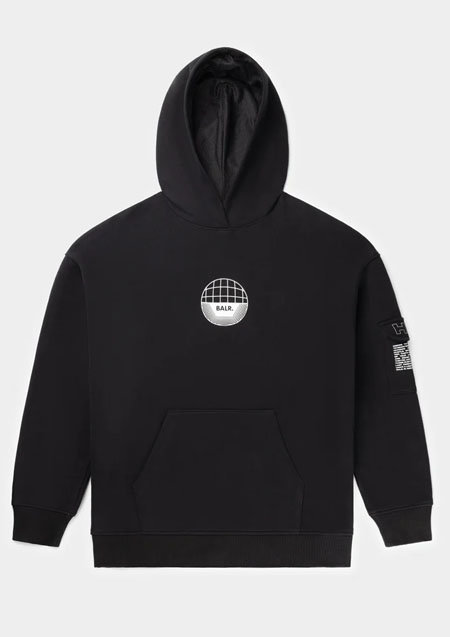 BALR. Joey Box Mesh H2S Hoodie | Jet Black