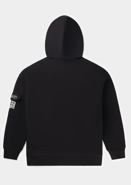 BALR. Joey Box Mesh H2S Hoodie | Jet Black