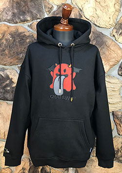 GRAF&WU ghost pullover hoodie | BLACK