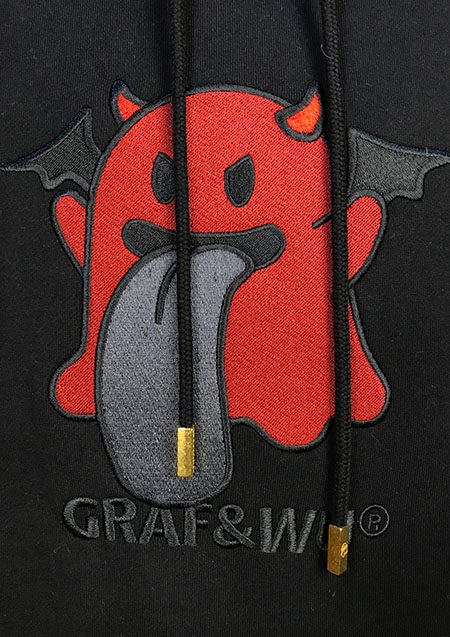 GRAF&WU ghost pullover hoodie | BLACK