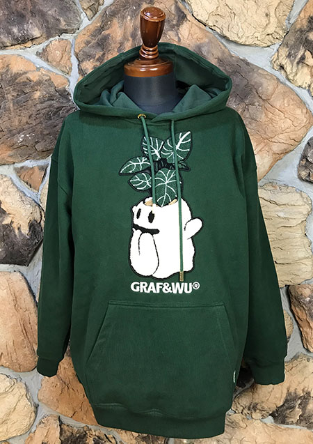GRAF&WU flower pot ghost pullover hoodie | GREEN | UNISEX