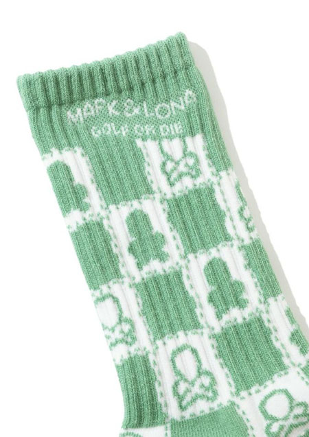 MARK&LONA Ever Checker Socks | GREEN | MEN