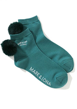 MARK&LONA Ripple Bon Bon Socks | GREEN | WOMEN