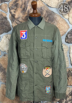 ONEMADE MILITARY SHIRT WAPPEN CUSTOM HardiVague LIMITED | KHAKI