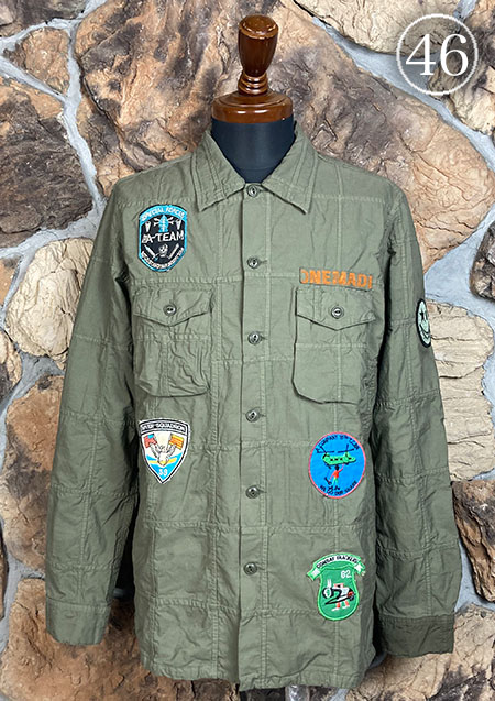 ONEMADE MILITARY SHIRT WAPPEN CUSTOM HardiVague LIMITED | KHAKI