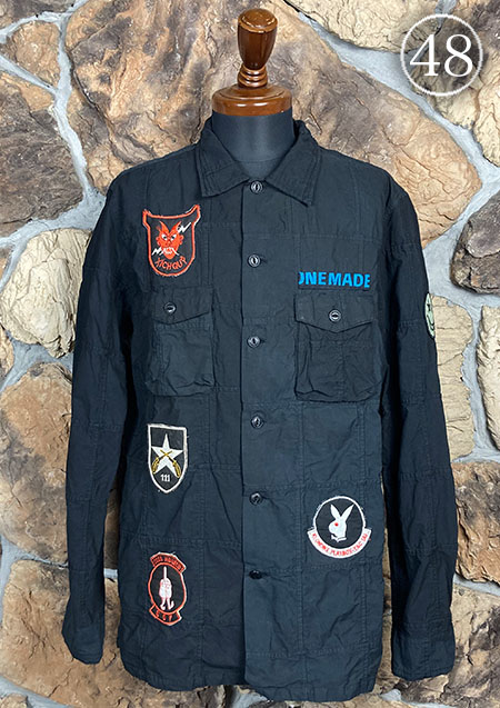 ONEMADE MILITARY SHIRT WAPPEN CUSTOM HardiVague LIMITED | BLACK