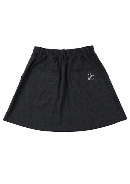 1PIU1UGUALE3 GOLF ORIGINAL JACQUARD EASY SKIRT | BLACK | LADIES