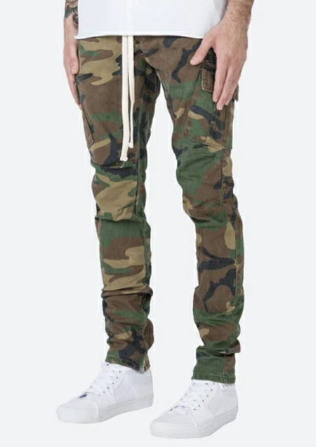 mnml CARGO DRAWCORD PANTS | WOODLAND CAMO